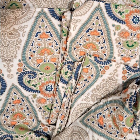 POTTERY BARN Duvet Cover Gisela Paisley Medallion 100% Cotton Sateen Full / Quee - Picture 5 of 6